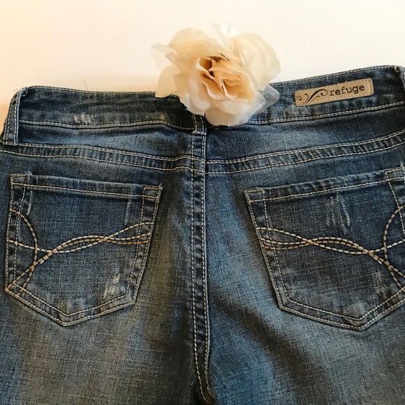 Refuge Runway Every Day Bootcut Distressed Jeans - Picture 1 of 5